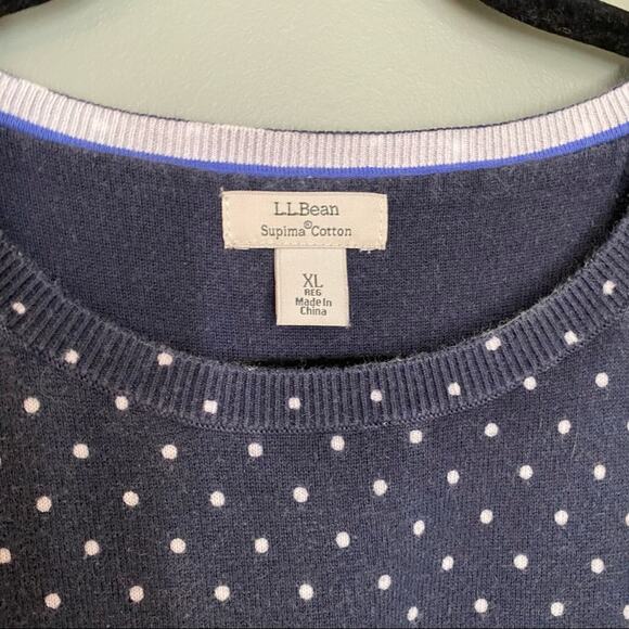 LL Bean | Vintage Sweater Polka Dot Sweater - Picture 3 of 5